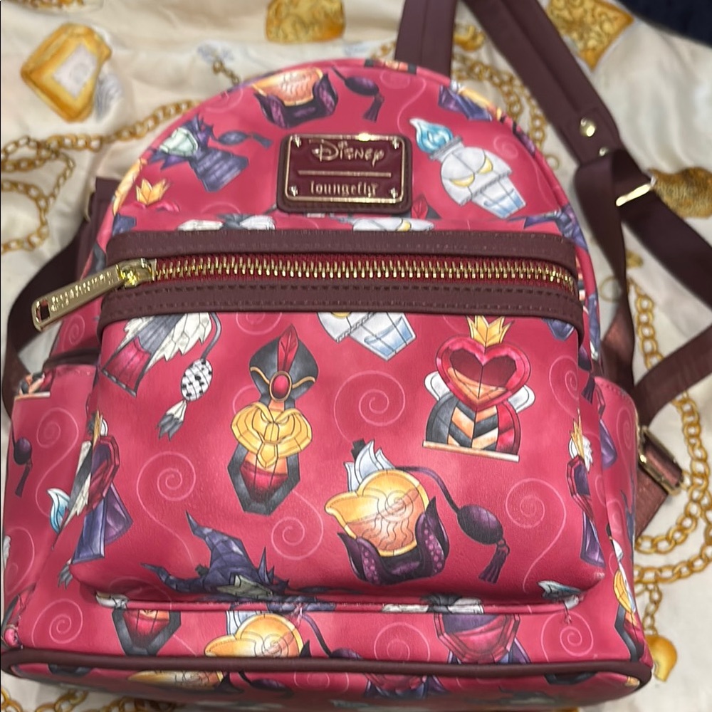 Loungefly Disney Villains Perfume bottles mini backpack- New
